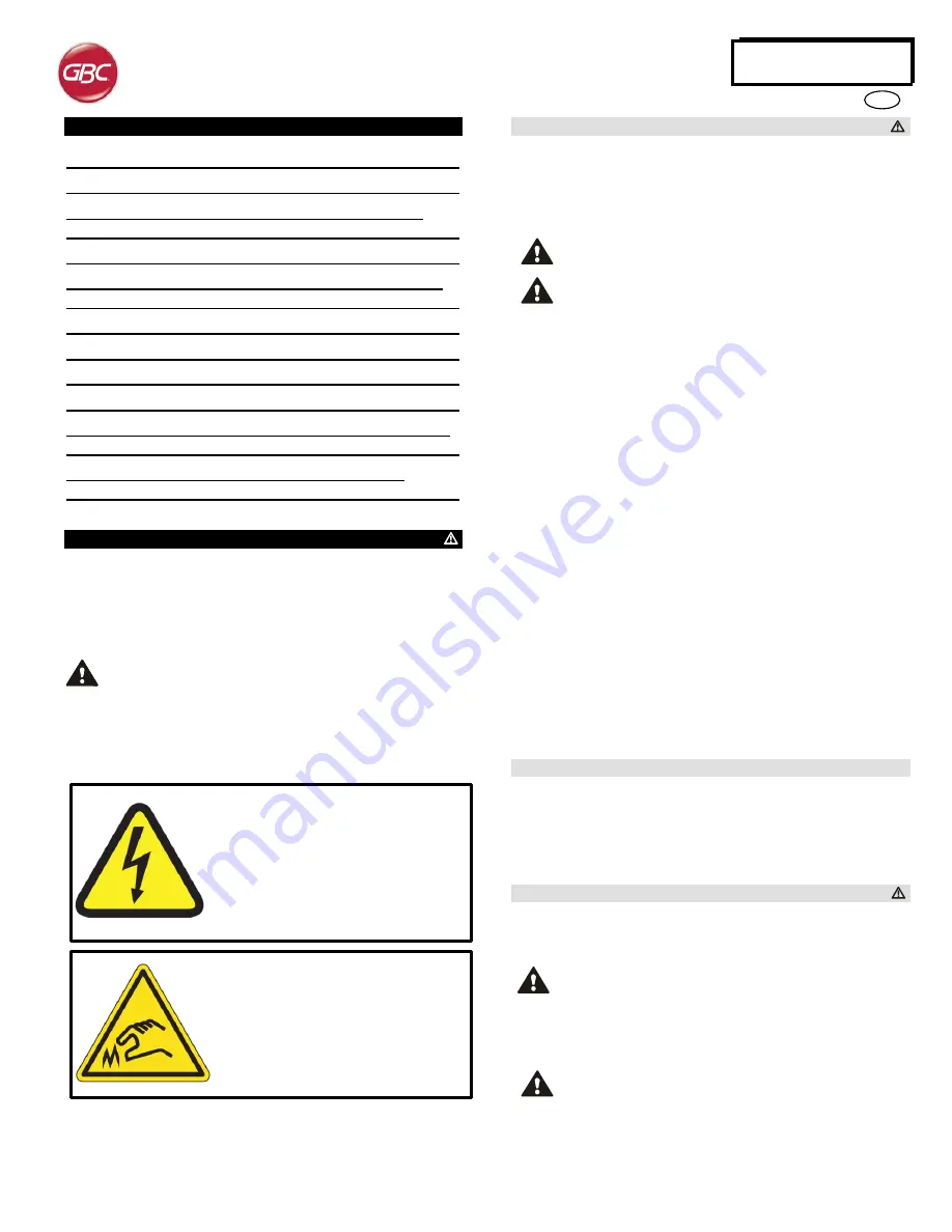 GBC eWire Pro Operation & Instruction Manual Download Page 129