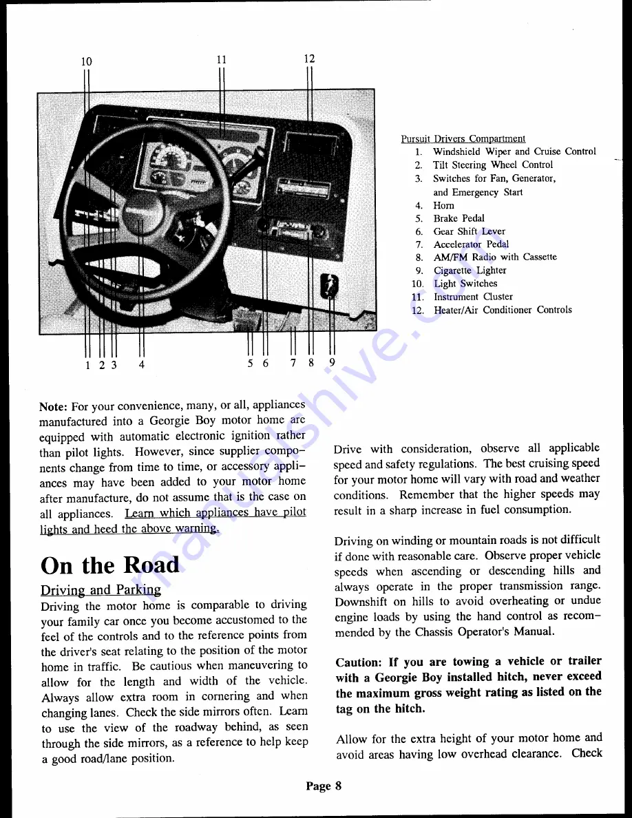 GBM Pursuit 1993 Owner'S Manual Download Page 10