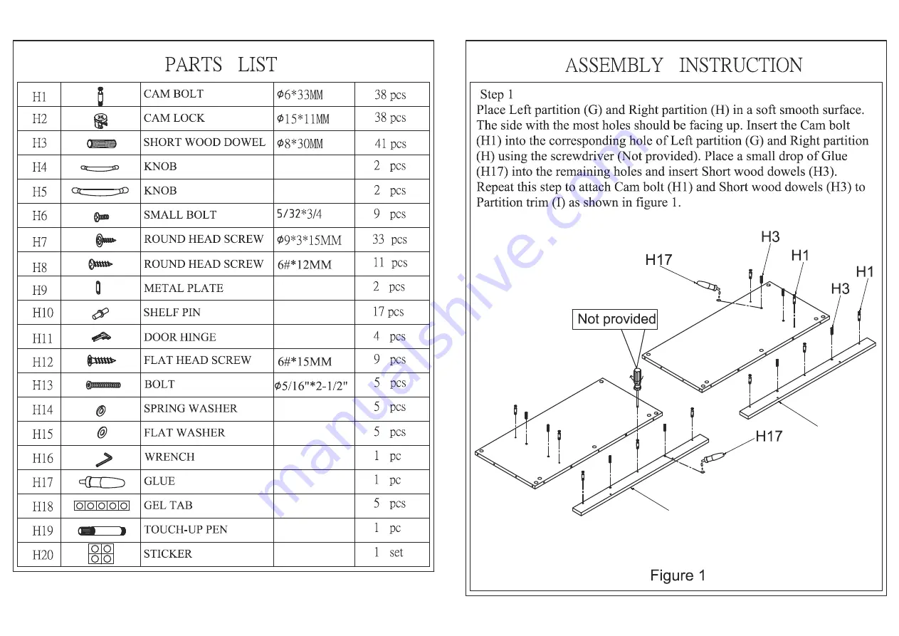 GBT FP-P-1826 Assembly Instruction Sheet Download Page 3