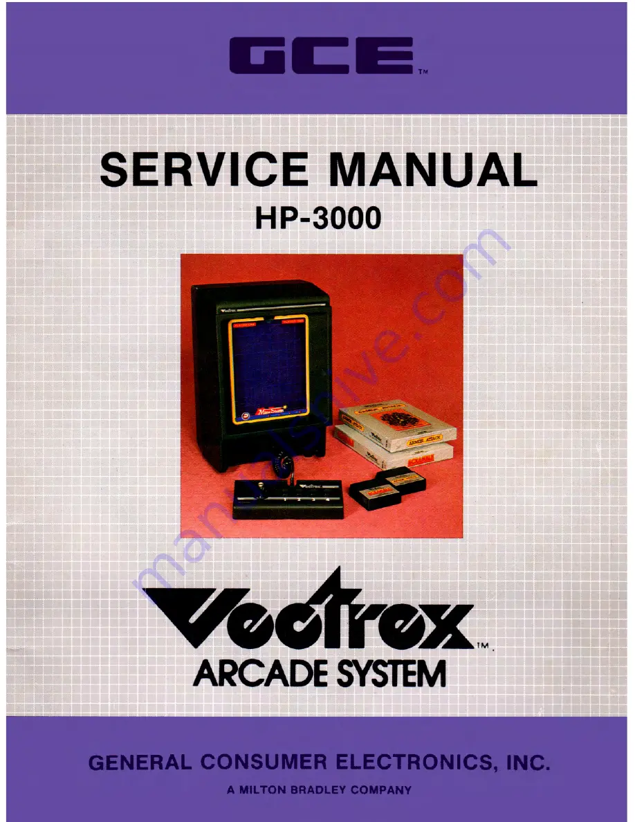 GCE VECTREX HP-3000 Service Manual Download Page 1