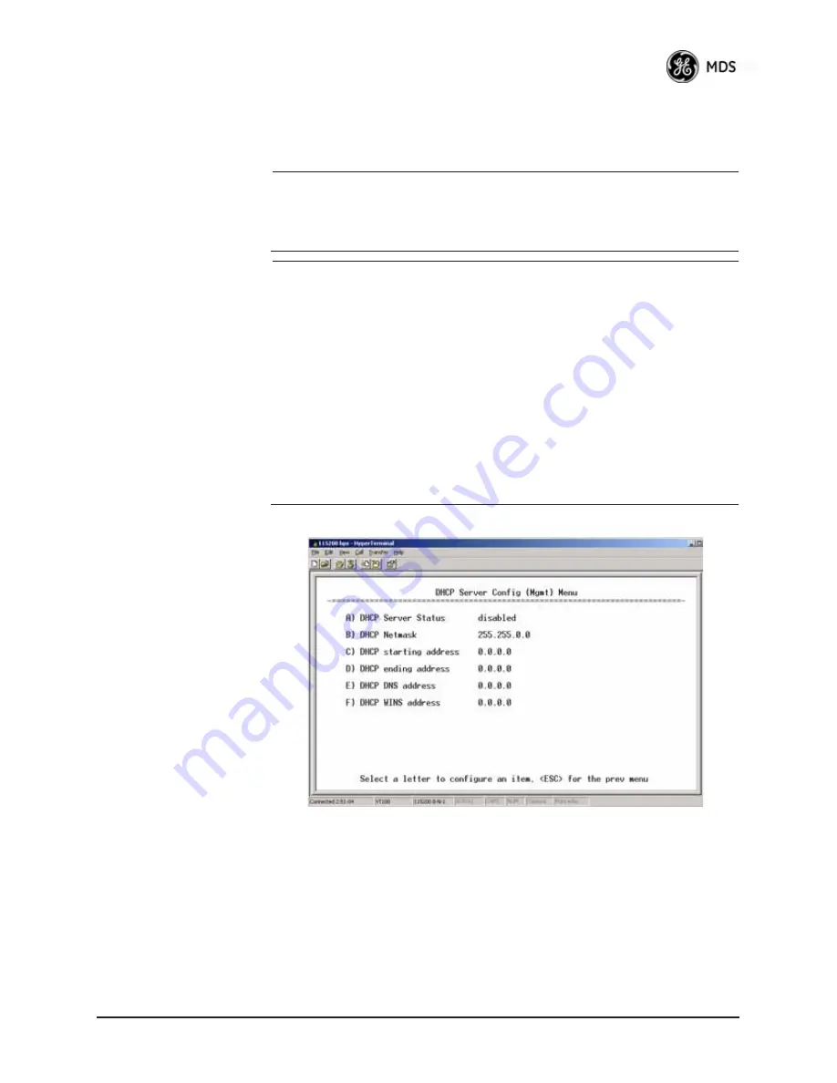 GE MDS Mercury 900 Reference Manual Download Page 60