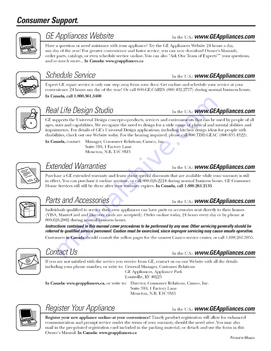 GE 21 Owner'S Manual And Installation Download Page 115