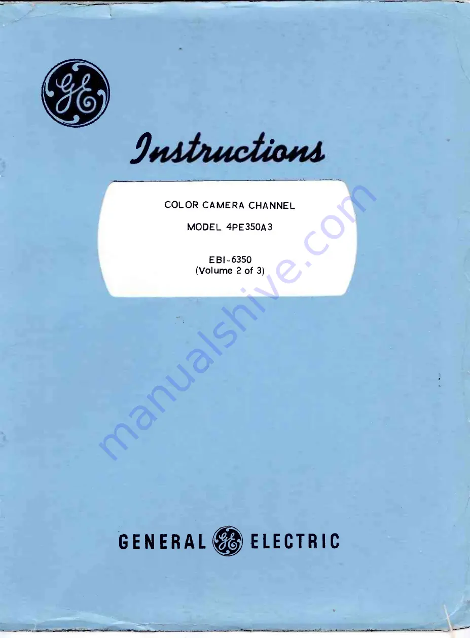 GE 4PE350A3 Instructions Manual Download Page 1