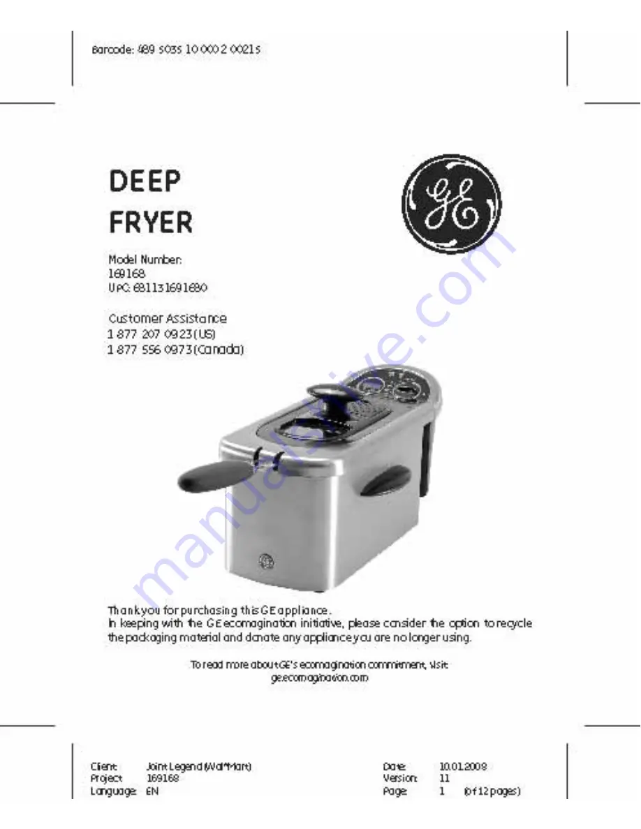 GE 681131691680 Owner'S Manual Download Page 1