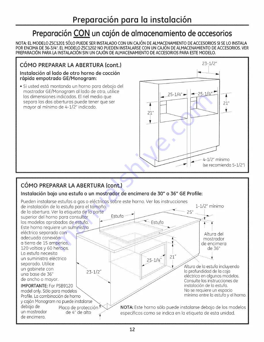 GE Advantium PSB9120DF Installation Instructions Manual Download Page 32