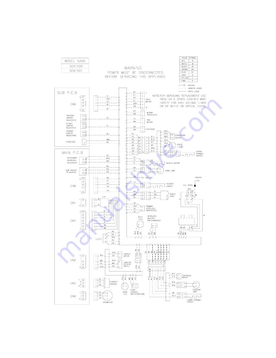 GE Advantium SCA1000 Technical Service Manual Download Page 60