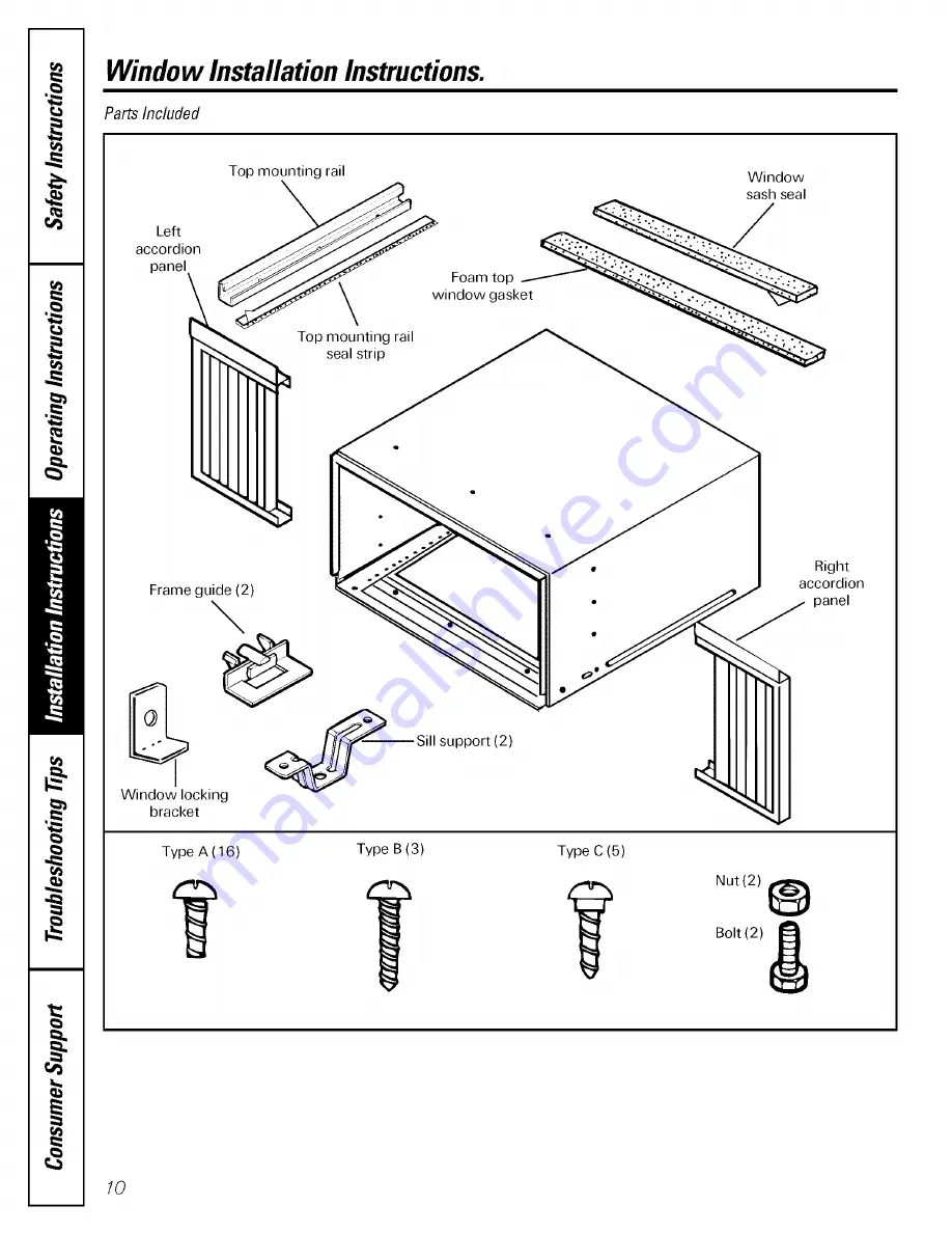 GE AGL12 Owner'S Manual And Installation Instructions Download Page 10