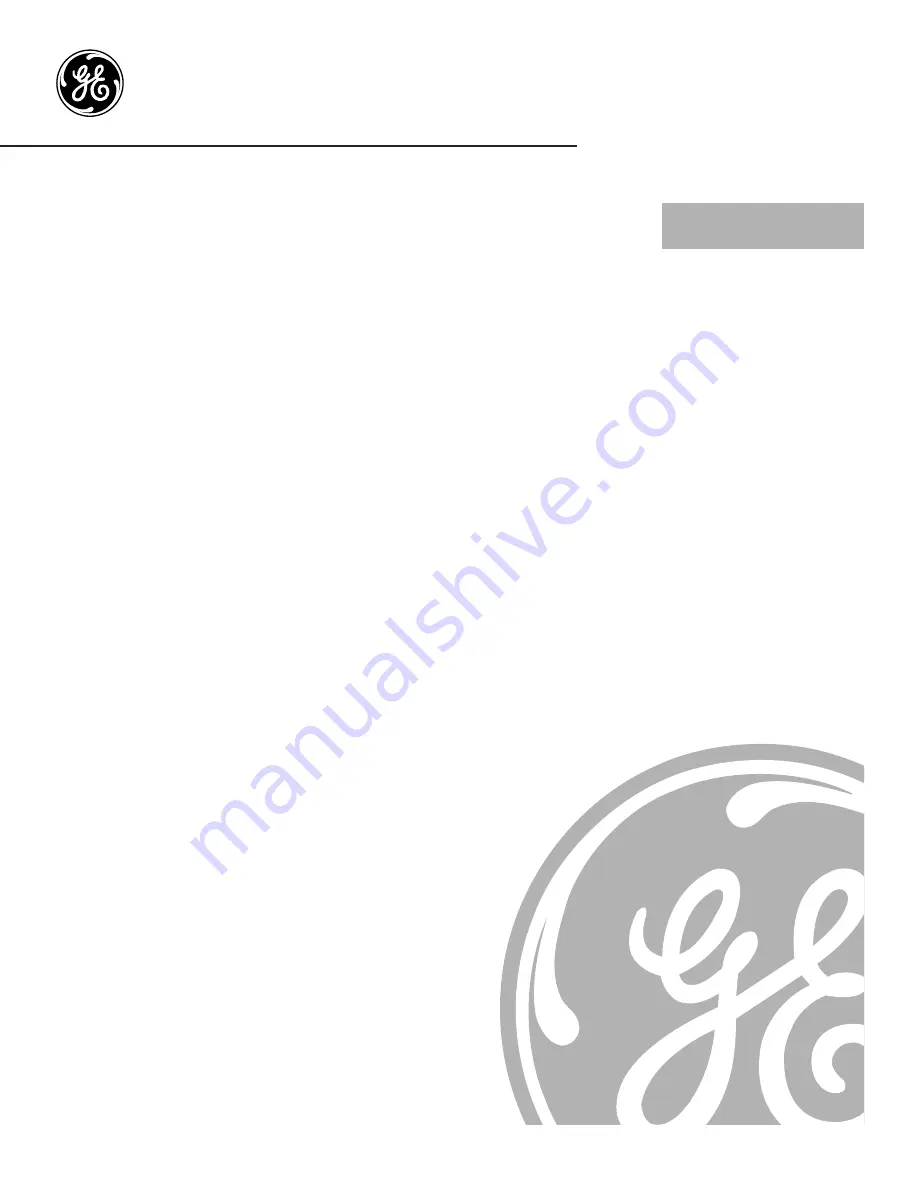 GE AGX10 Owner'S Manual And Installation Instructions Download Page 1