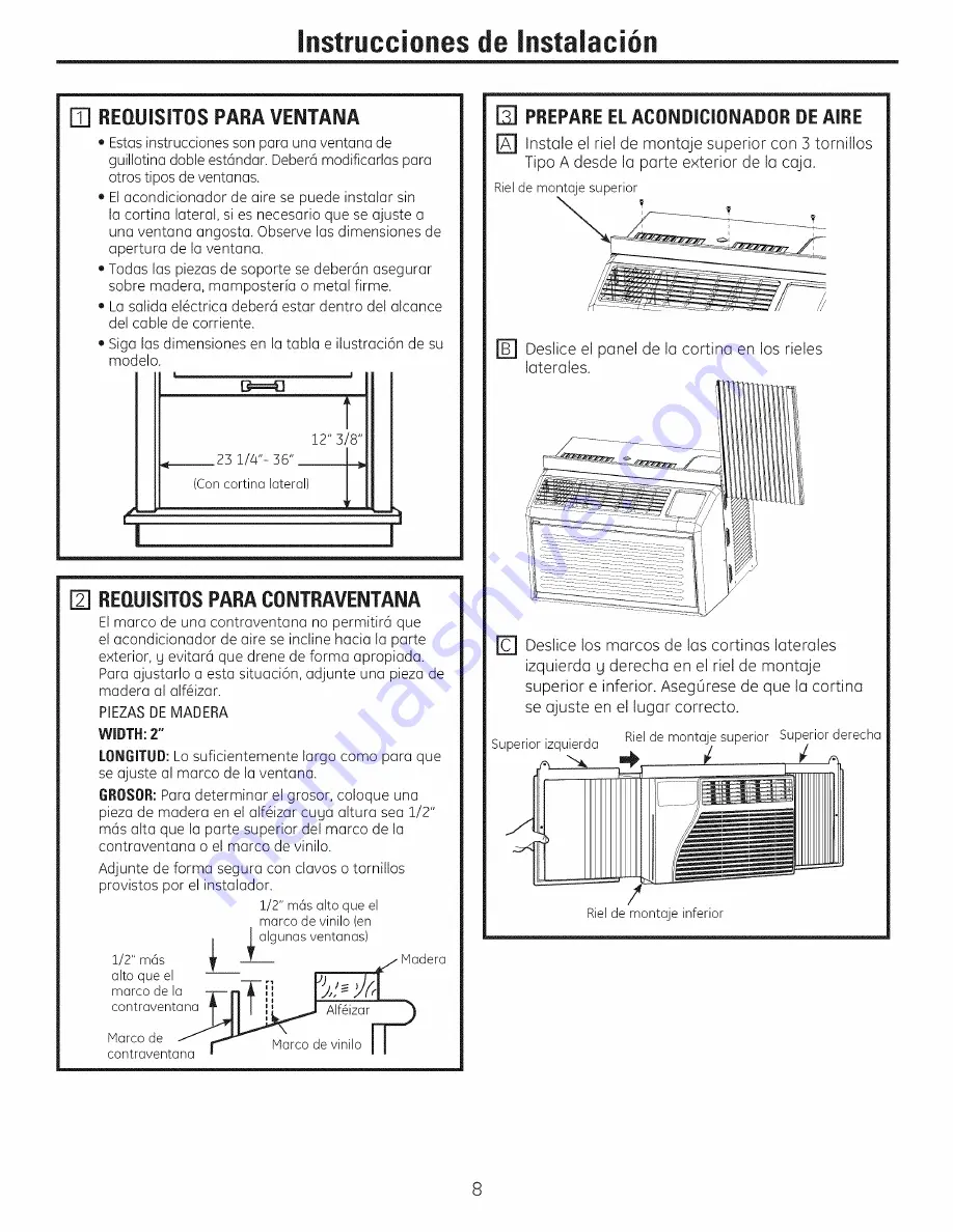 GE AHR05 Owner'S Manual And Installation Instructions Download Page 22