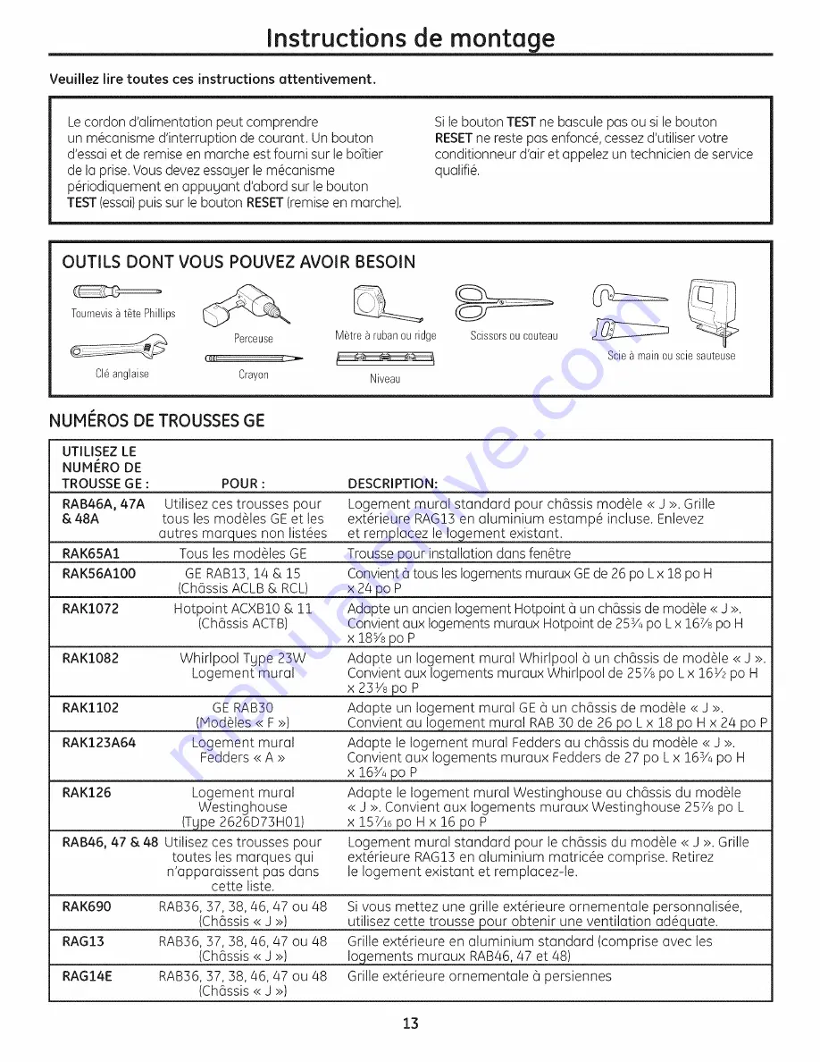 GE AJCQ08AC Owner'S Manual Download Page 37