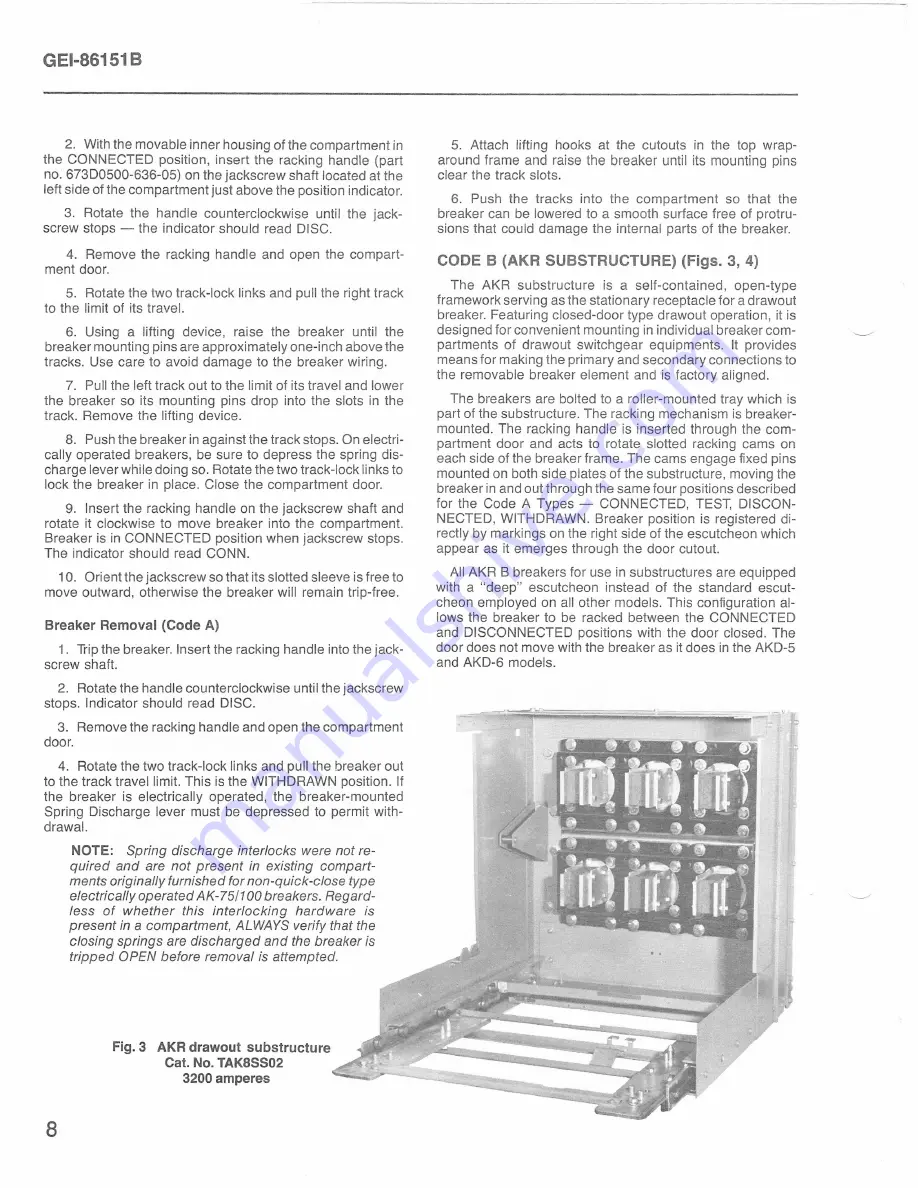 GE AKR-75 Series Instructions - Installation And Operation Download Page 8