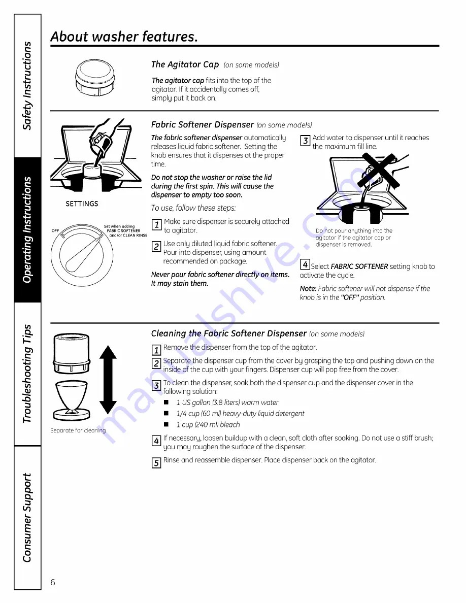 GE Appliances GHWP1000M1WW Owner'S Manual Download Page 6