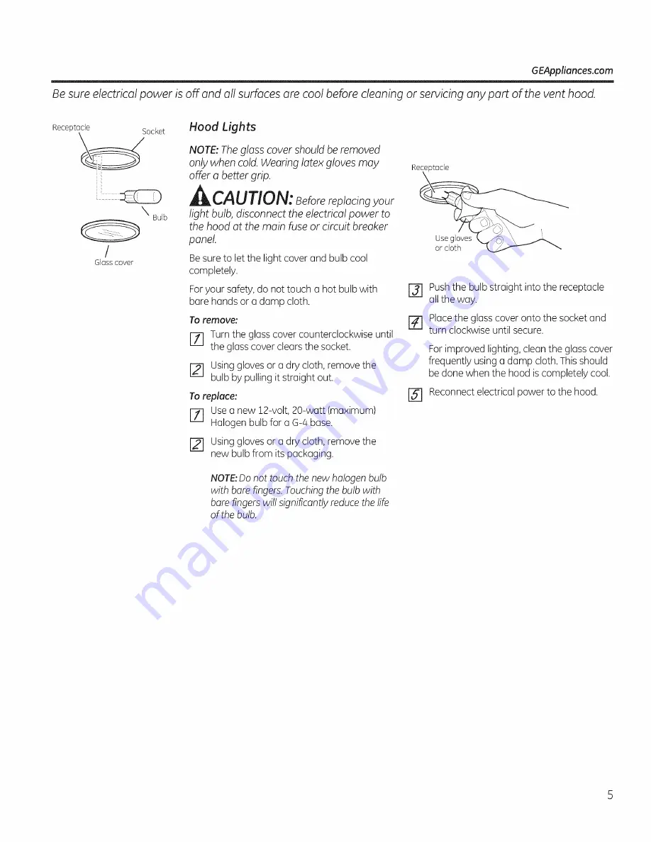 GE Appliances JV936 Скачать руководство пользователя страница 5