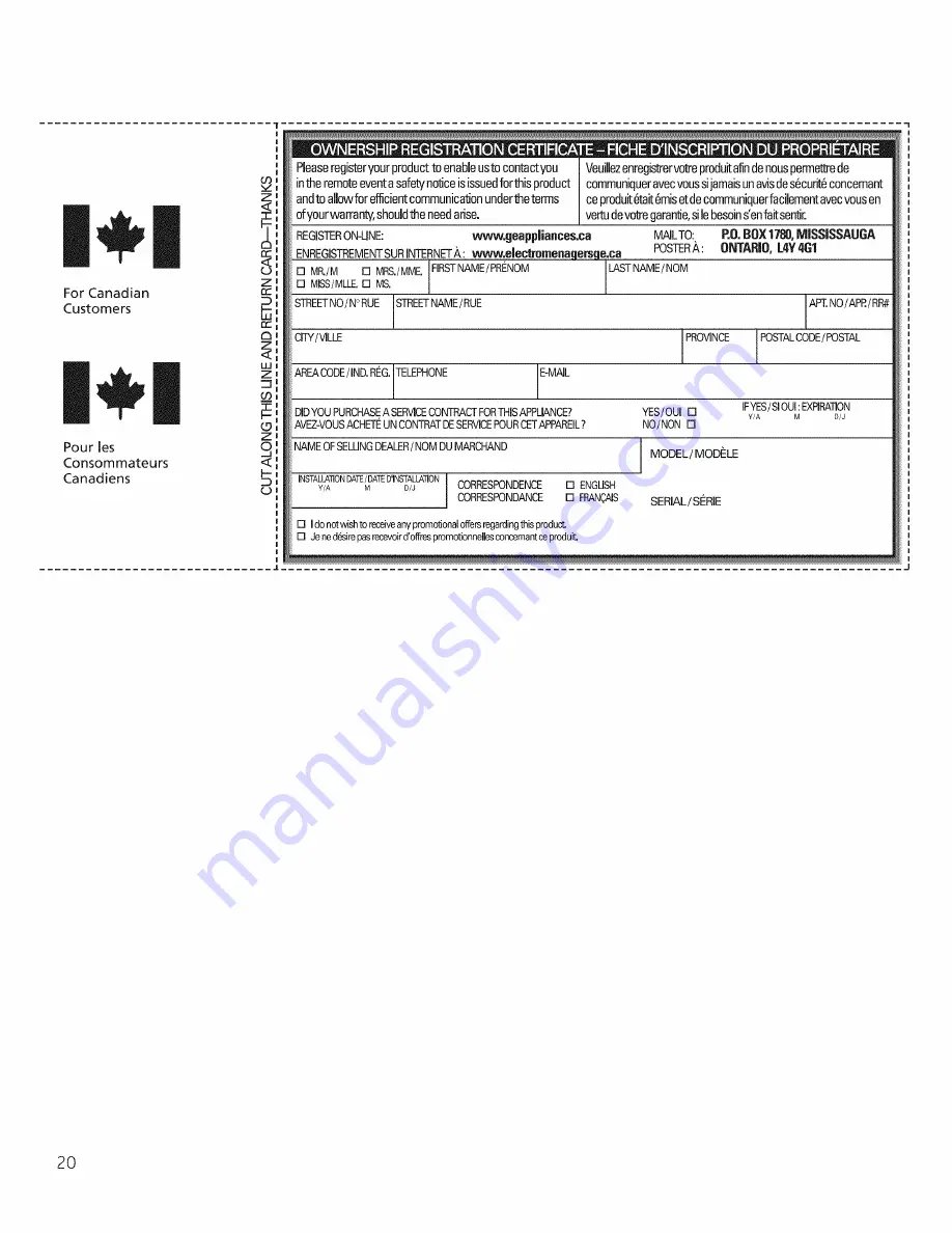 GE Appliances JV936 Owner'S Manual And Installation Instructions Download Page 20