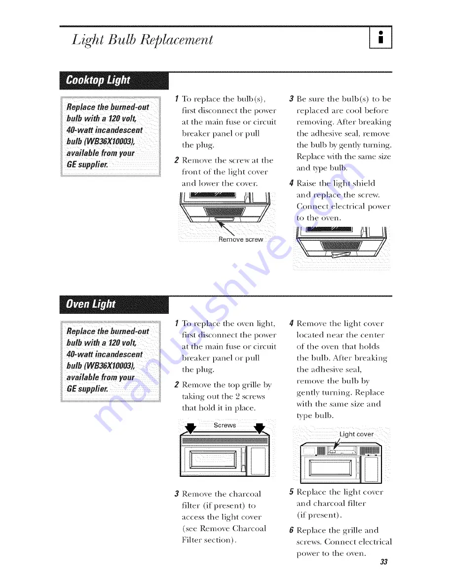 GE Appliances JVM1730 Owner'S Manual Download Page 33