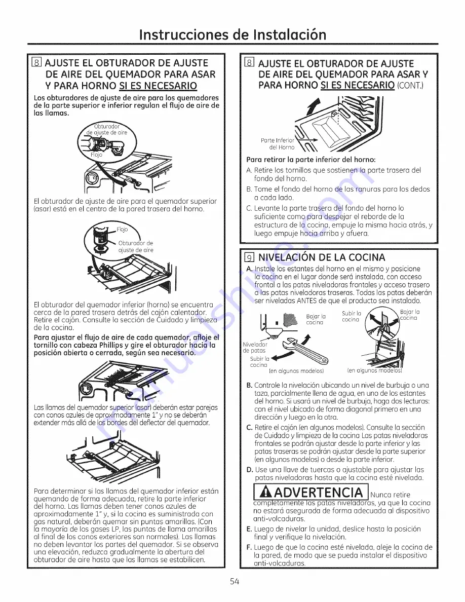 GE Appliances PGB900 Owner'S Manual And Installation Instructions Download Page 118