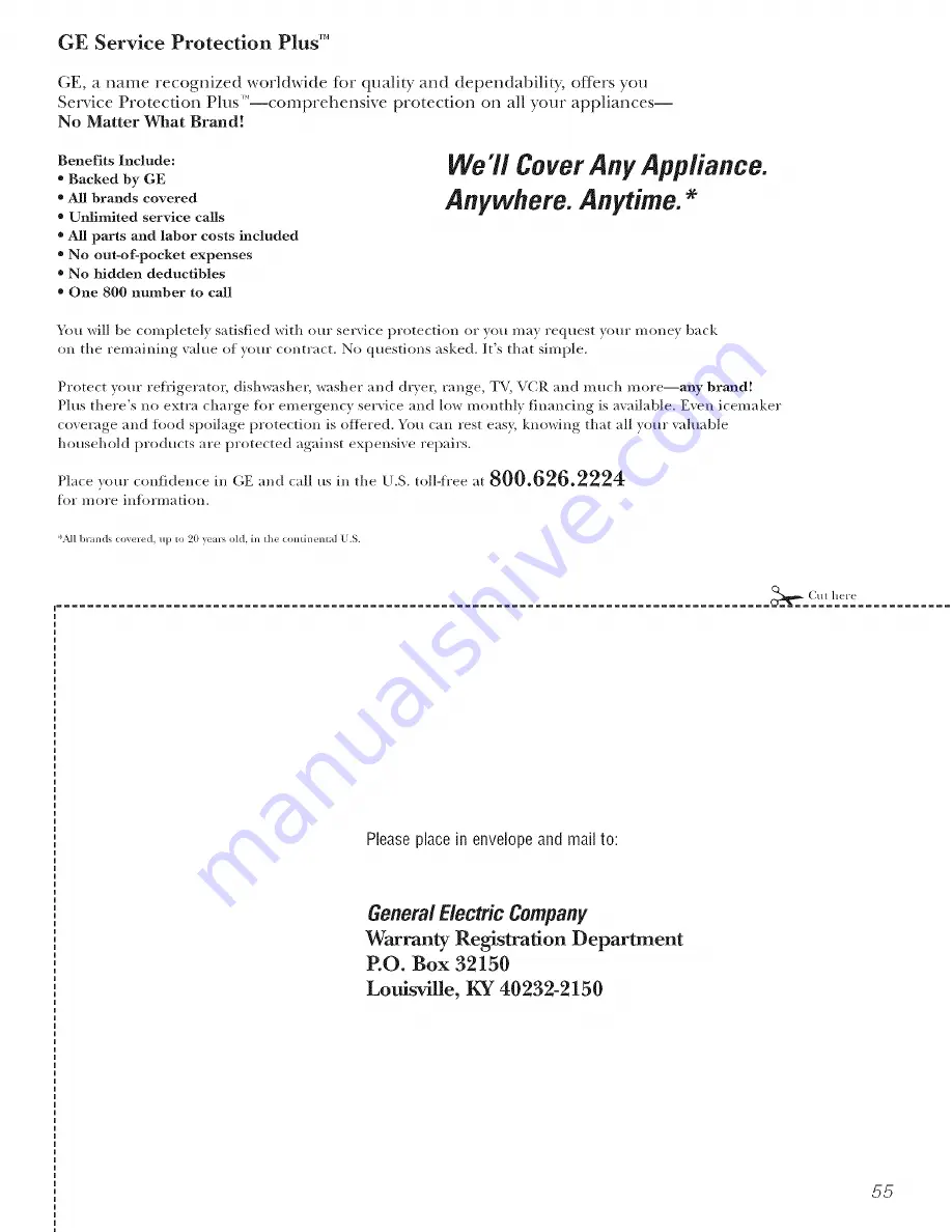 GE Appliances Profile JGB900 Owner'S Manual & Installation Instructions Download Page 55