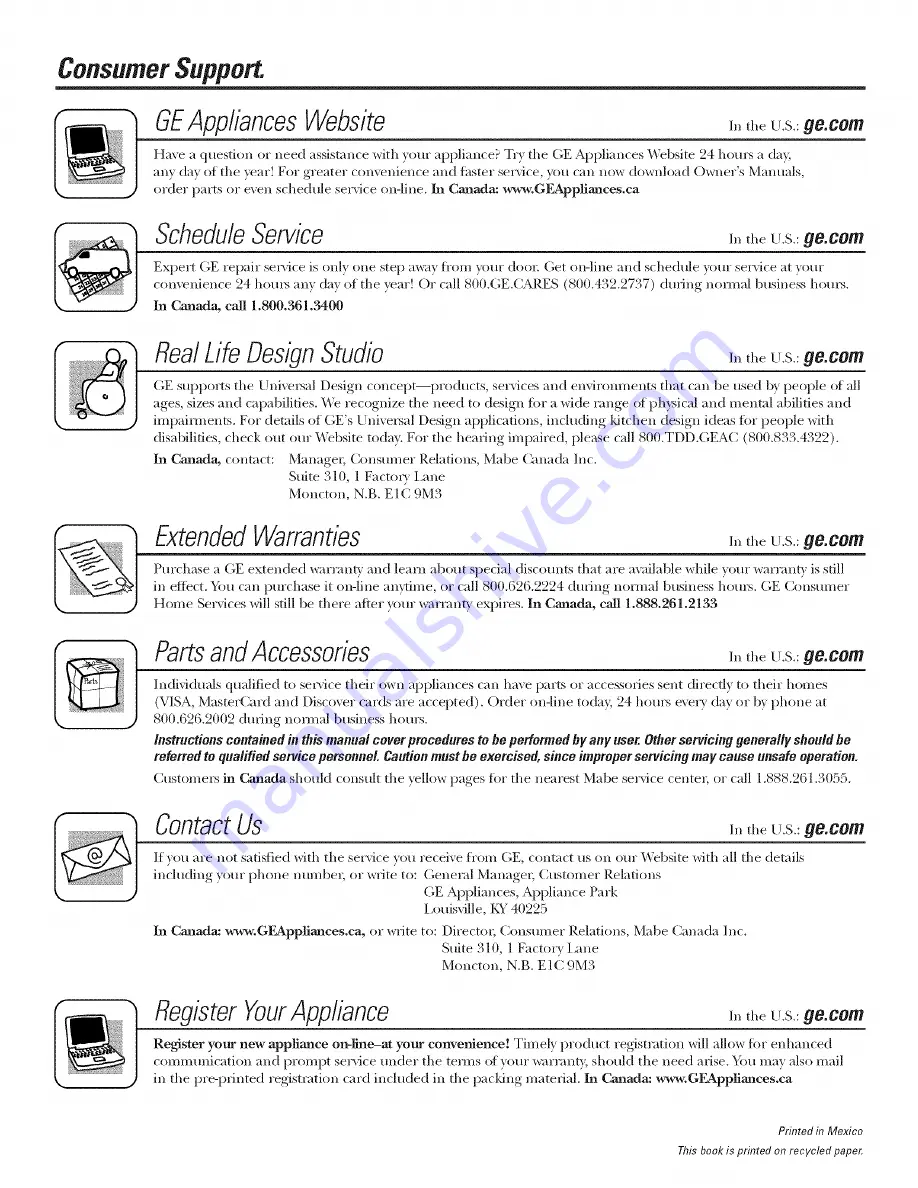 GE Appliances Profile JGB900 Owner'S Manual Download Page 60