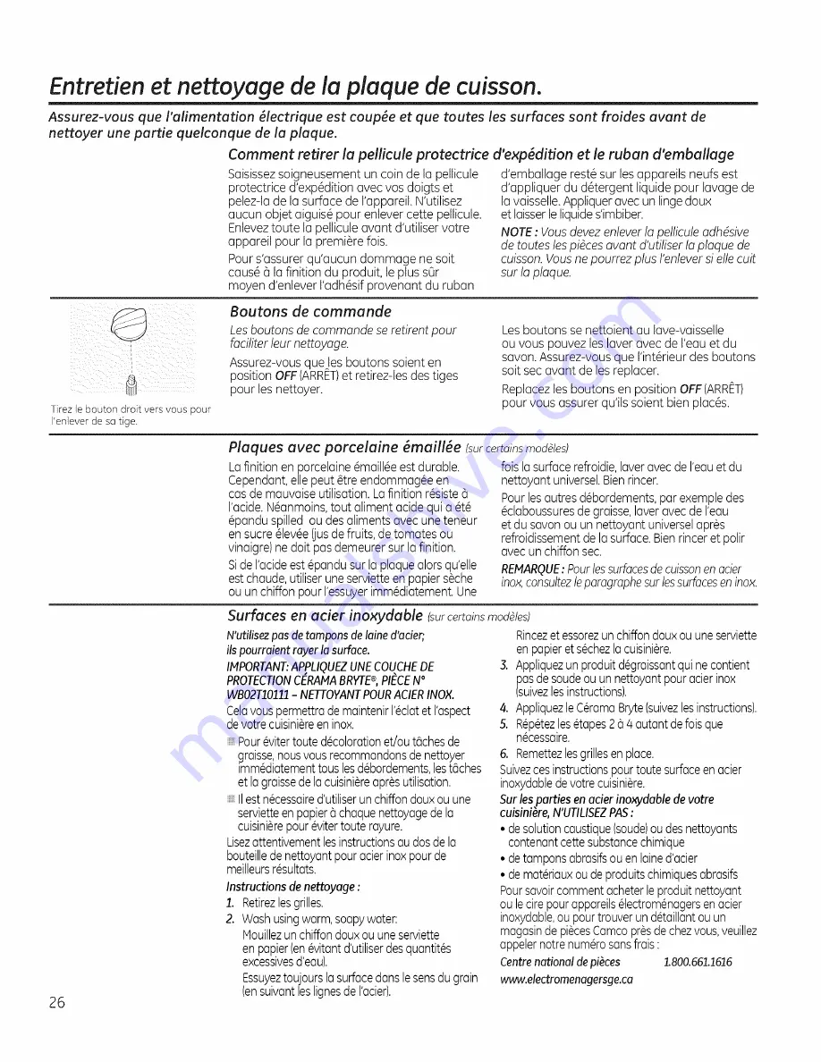 GE CGP350 Owner'S Manual Download Page 26