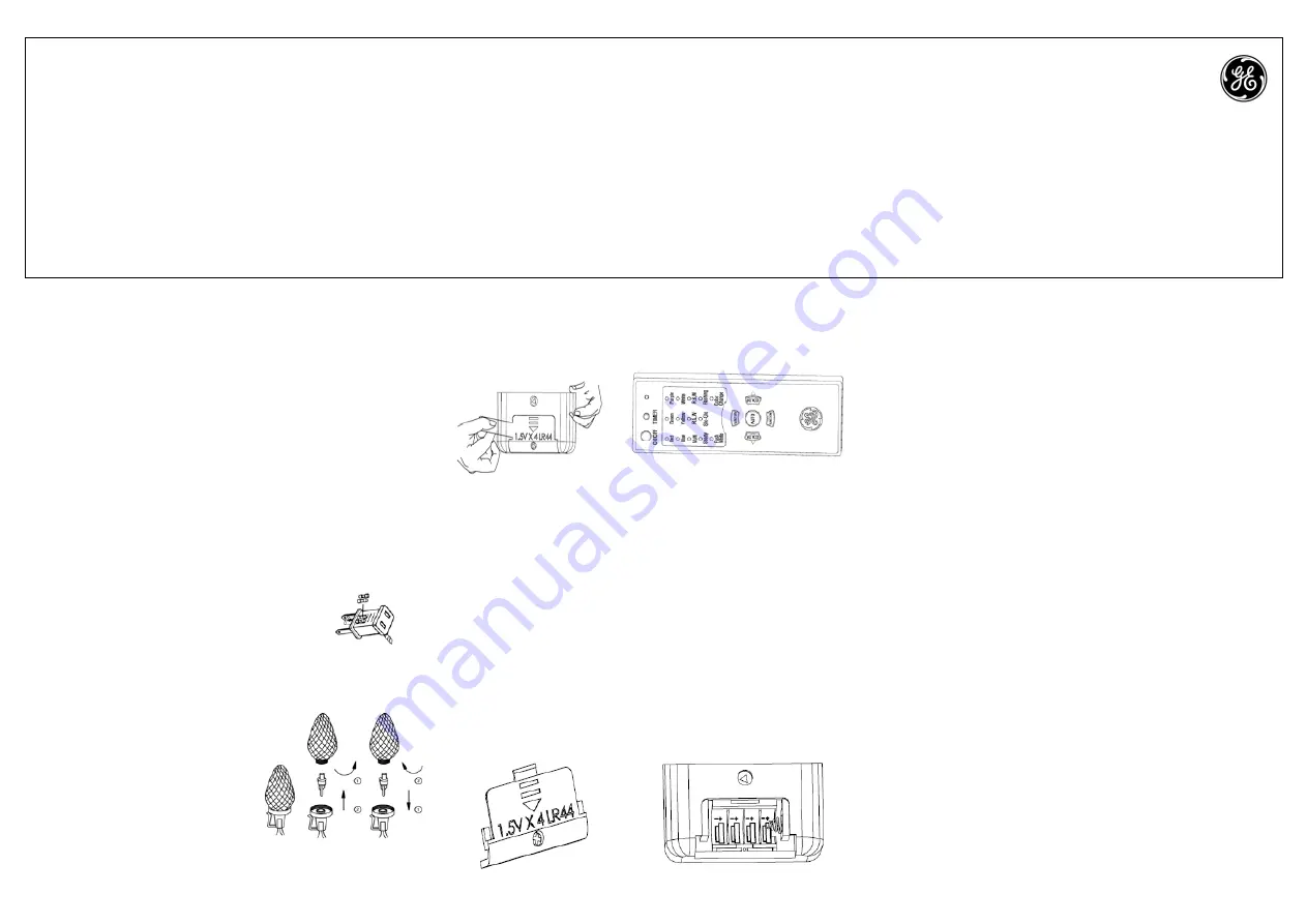 GE Color Effects LEDE9-C9-50 Use & Care Manual Download Page 2