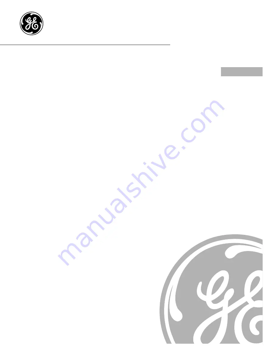 GE DCCD330 Owner'S Manual Download Page 1