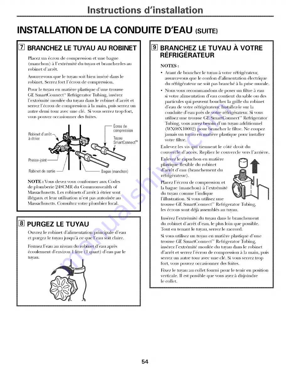 GE DTS18ICSHRWW and Owner'S Manual And Installation Instructions Download Page 54