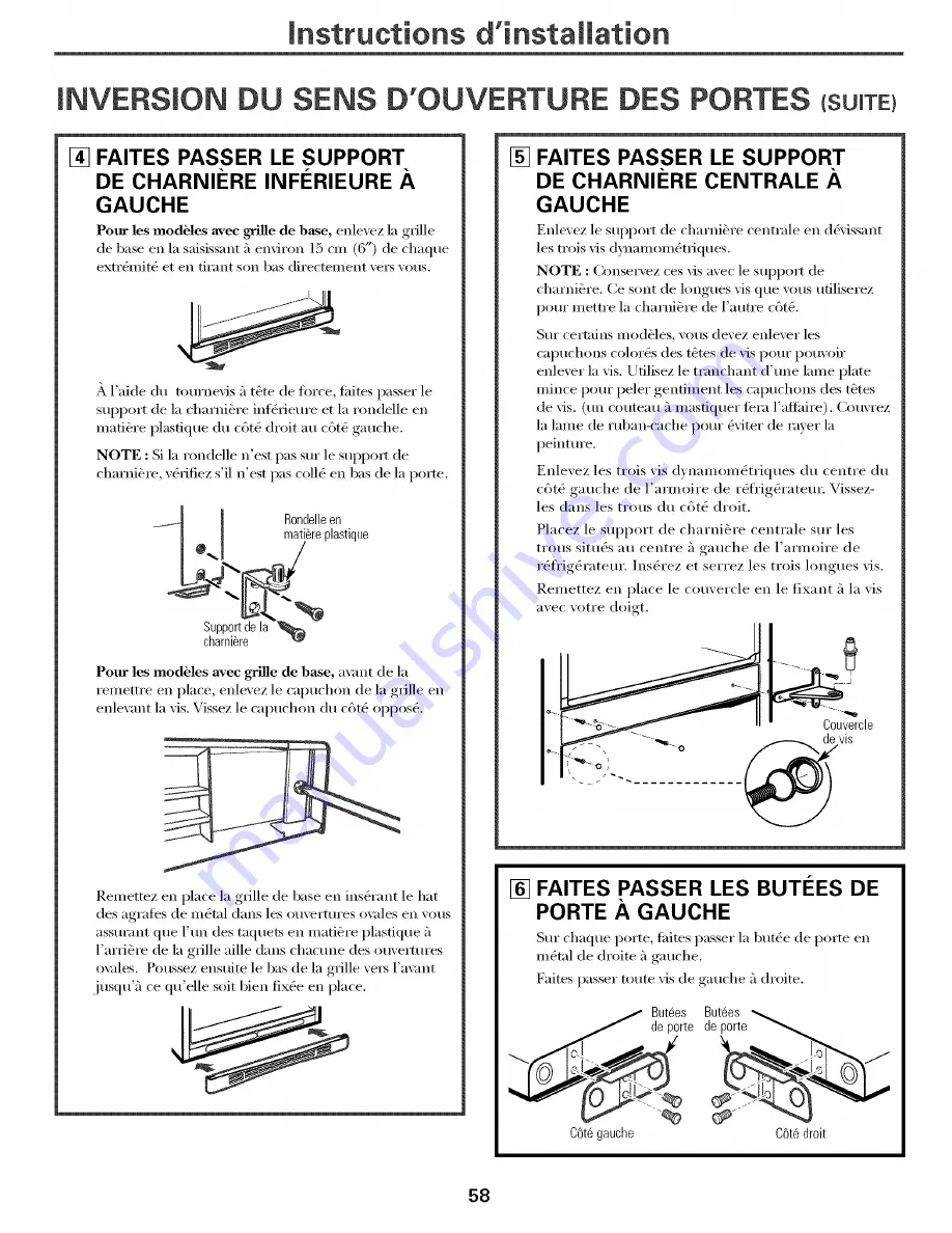 GE DTS18ICSHRWW and Owner'S Manual And Installation Instructions Download Page 58