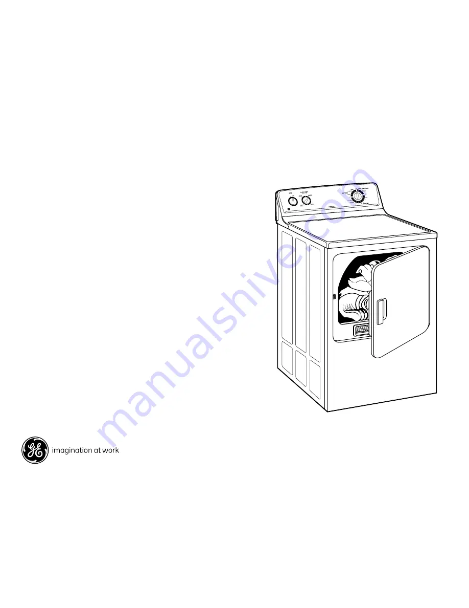 GE DuraDrum GTDX200GM Dimensions And Installation Information Download Page 3