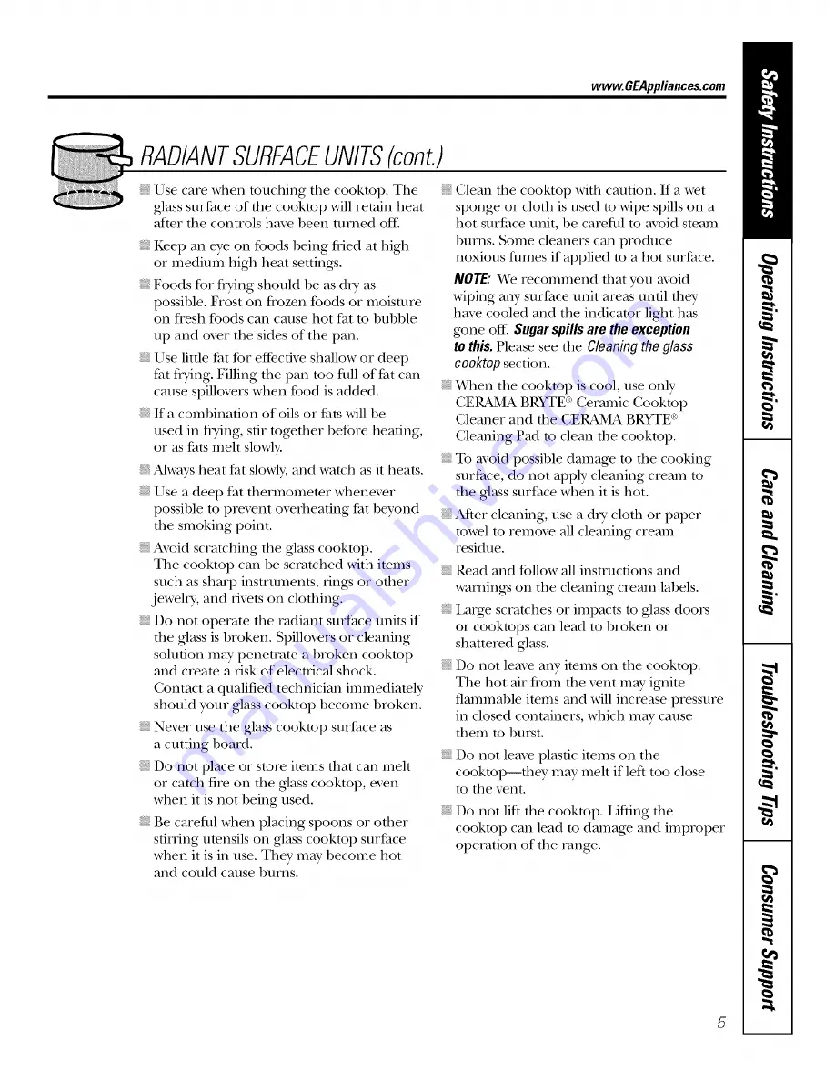 GE EER3000 Owner'S Manual Download Page 5