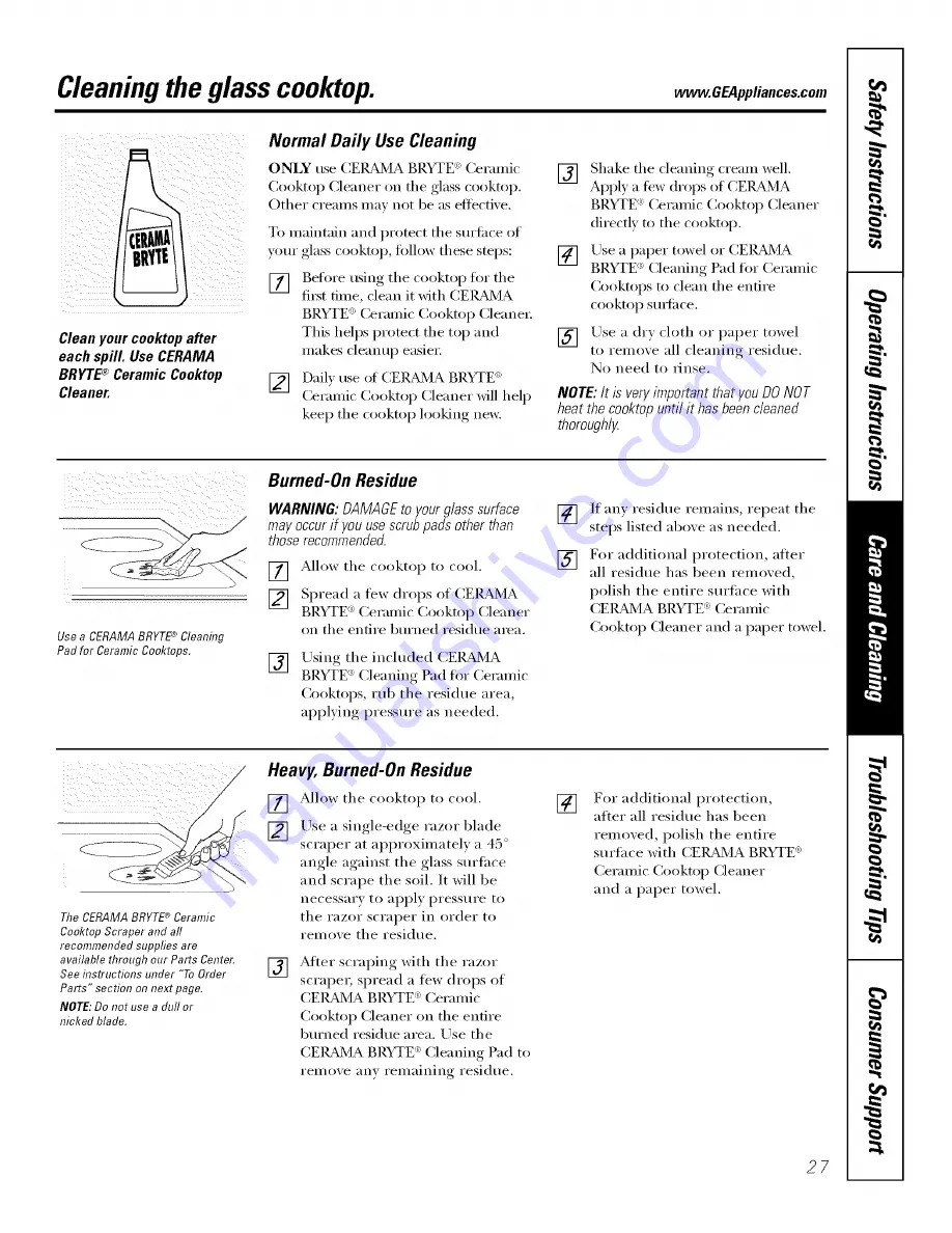 GE EER3000 Owner'S Manual Download Page 27