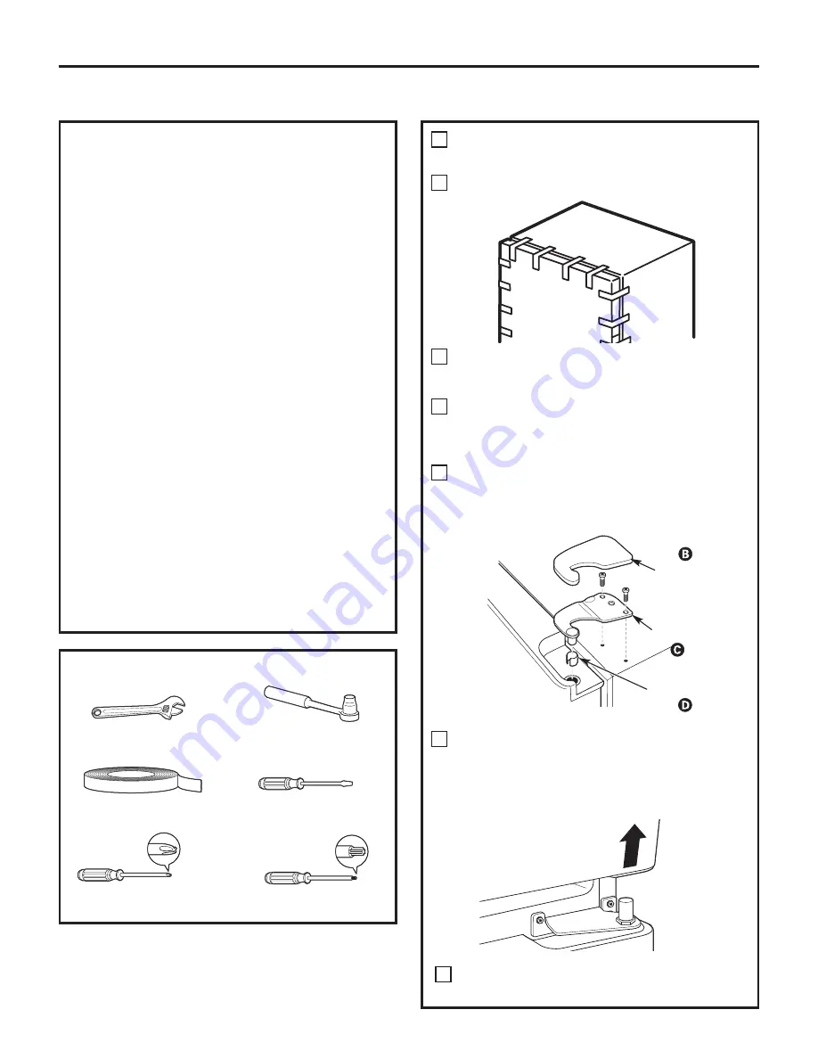 GE GBSC0HBX Owner'S Manual And Installation Instructions Download Page 22