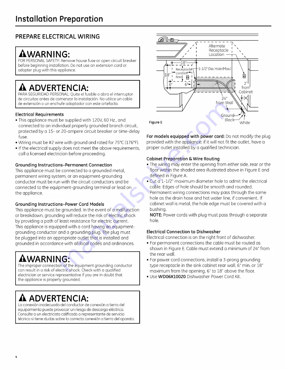 GE GDT550HGD0BB Installation Instructions Manual Download Page 4