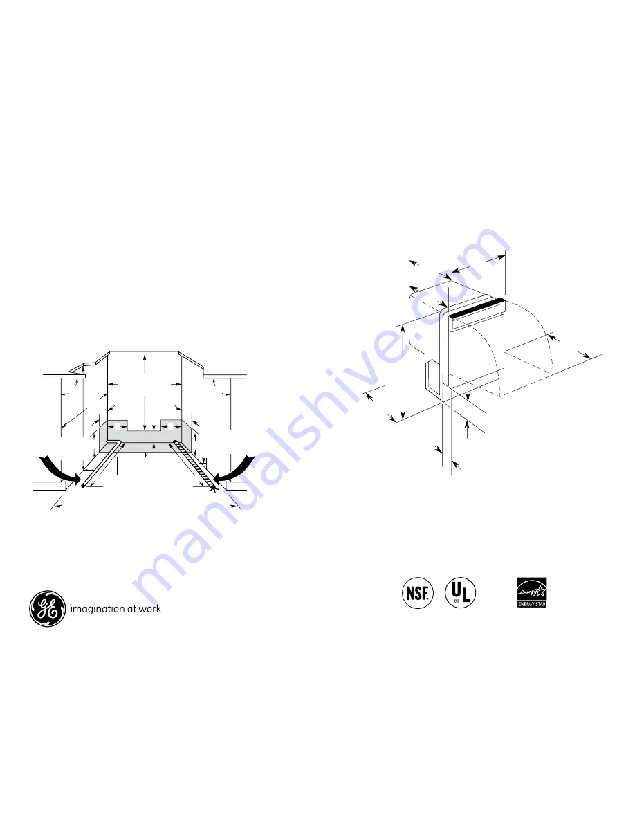 GE GDWF160RSS Dimensions And Installation Information Download Page 1