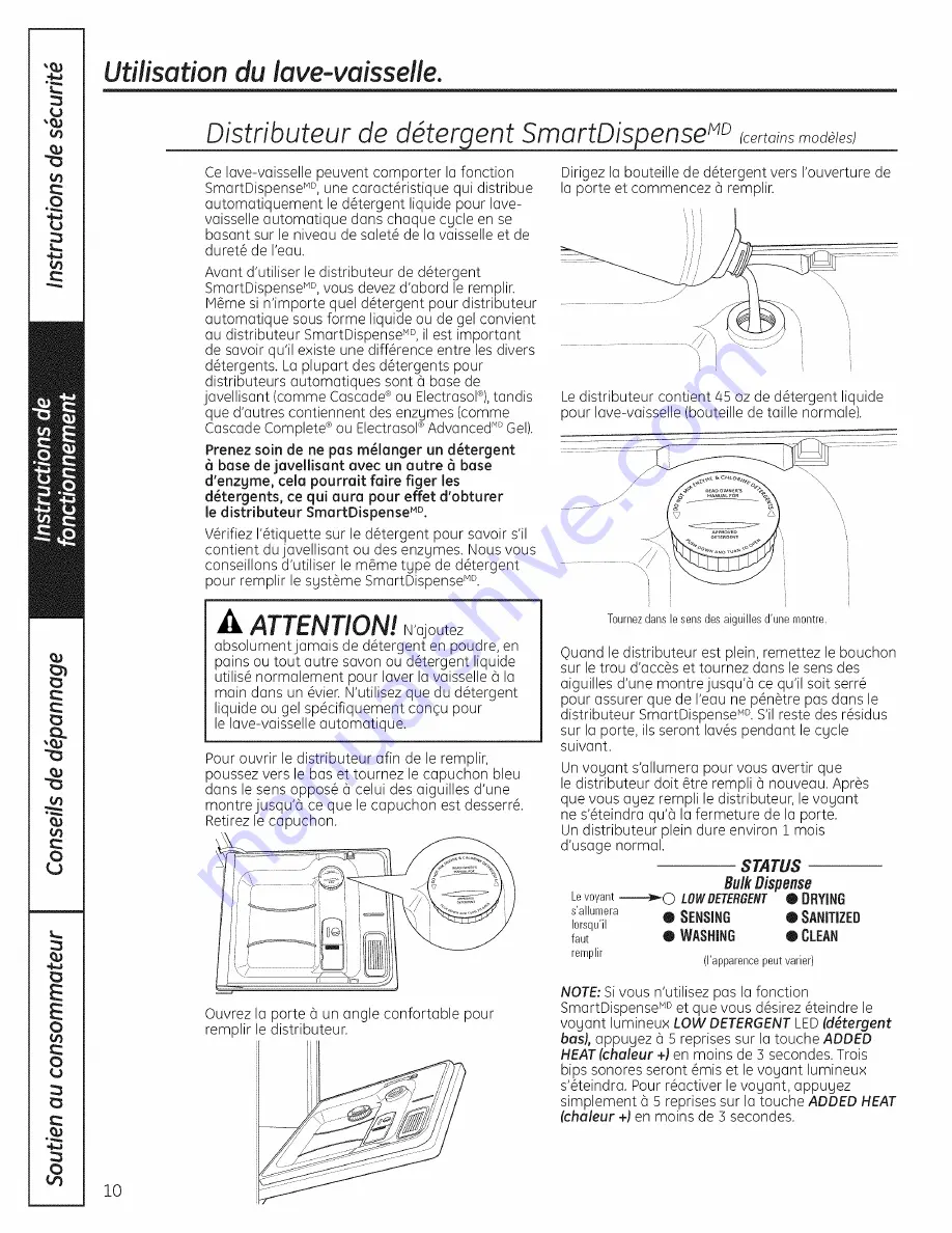 GE GDWT100R30WW Owner'S Manual Download Page 30