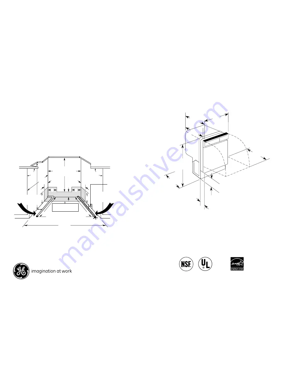 GE GDWT160RSS Dimensions And Installation Information Download Page 1