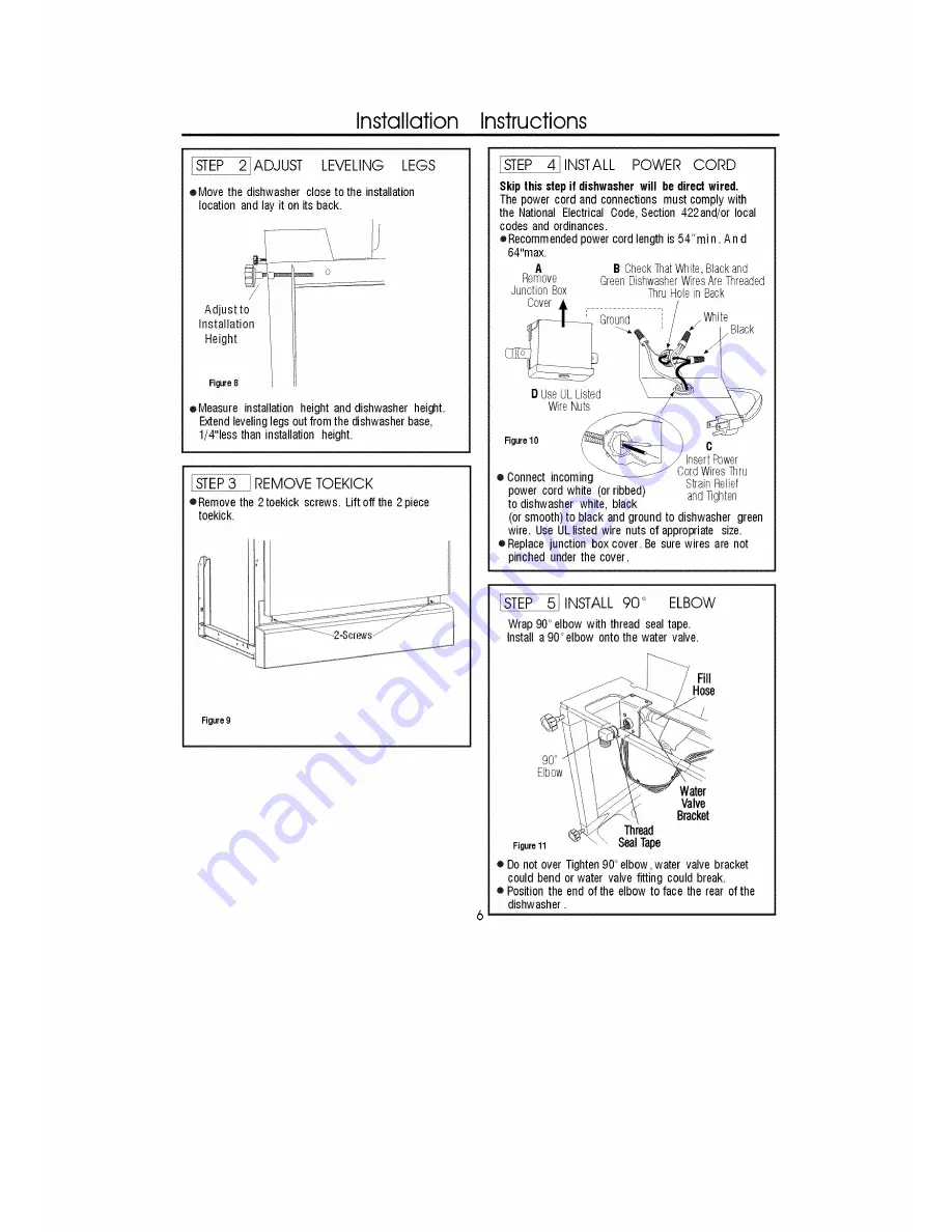 GE GHDA690P02BB Installation Instructions Manual Download Page 6