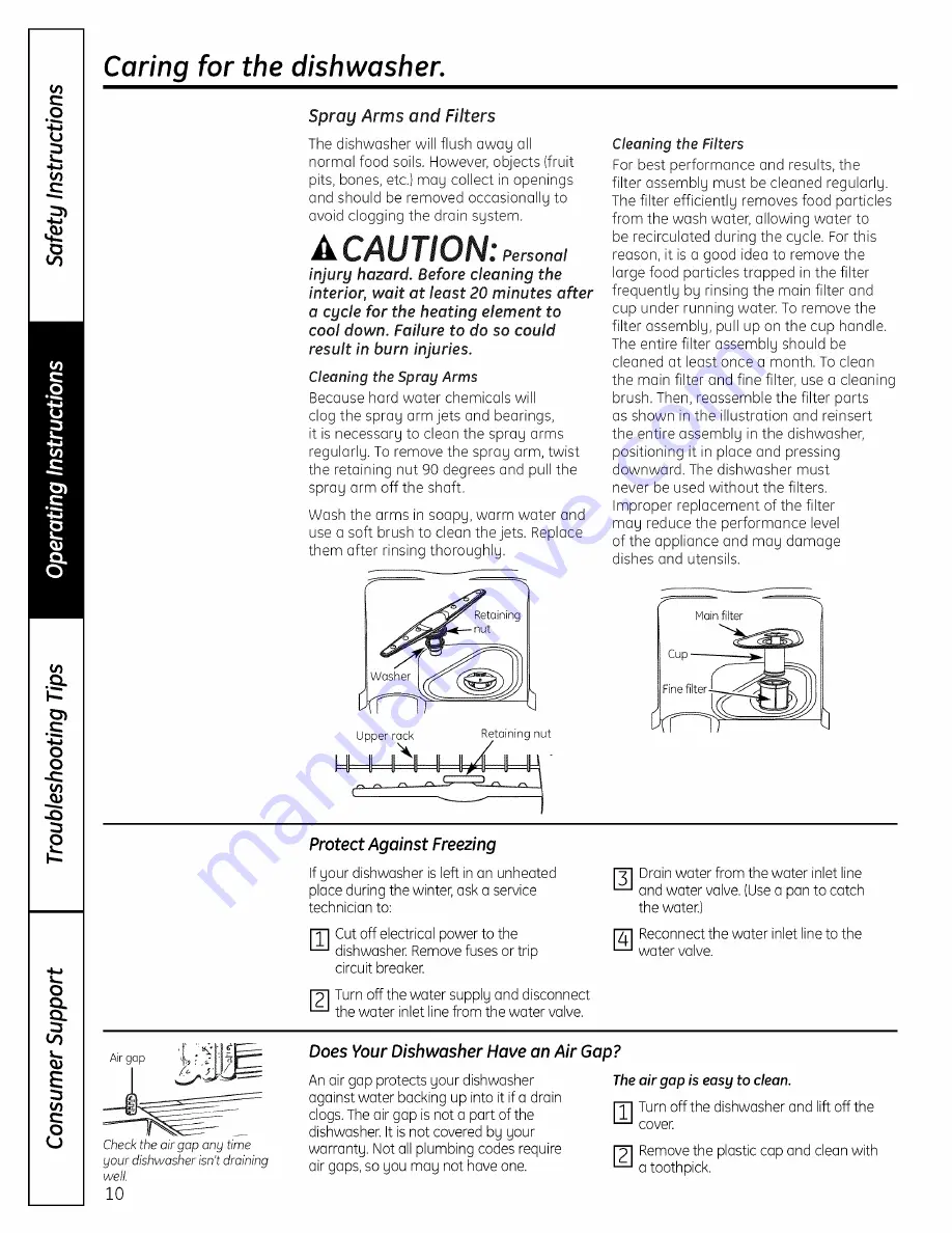 GE GHDA696P Owner'S Manual Download Page 10