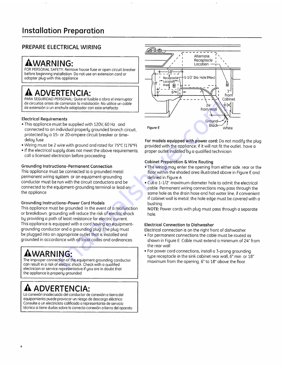 GE GLD4468R10SS Installation Instructions Manual Download Page 4