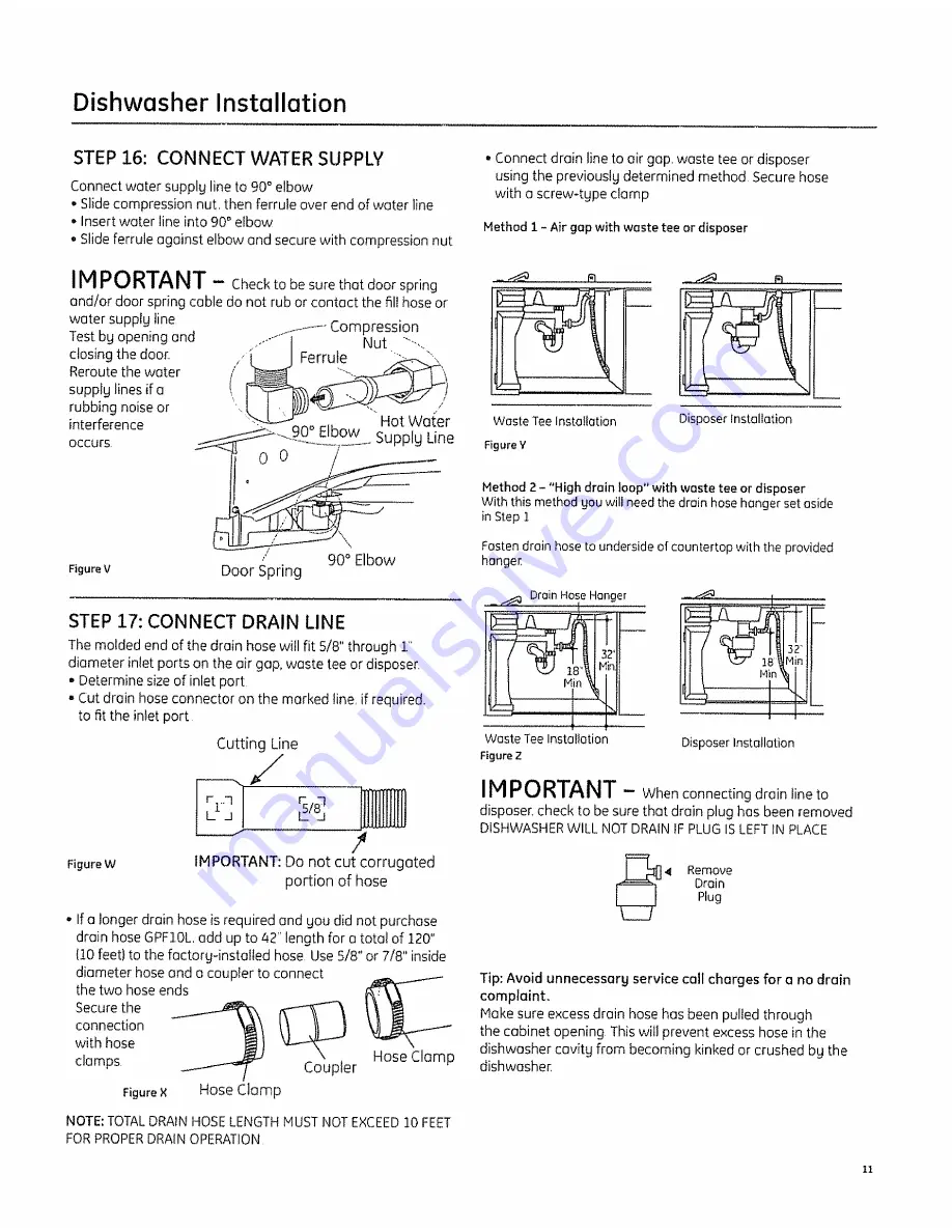 GE GLD4468R10SS Installation Instructions Manual Download Page 11