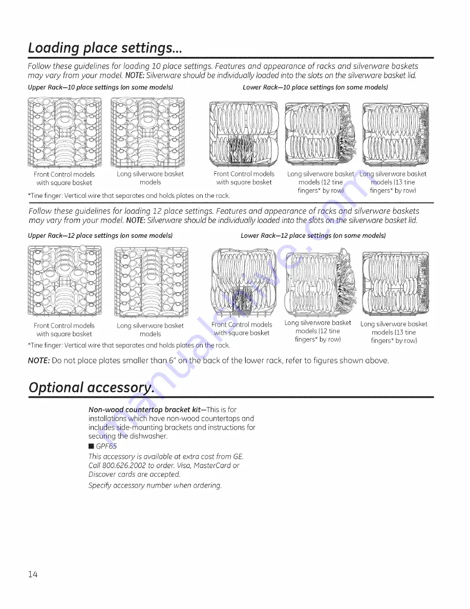 GE GLD5604VWW Owner'S Manual Download Page 14