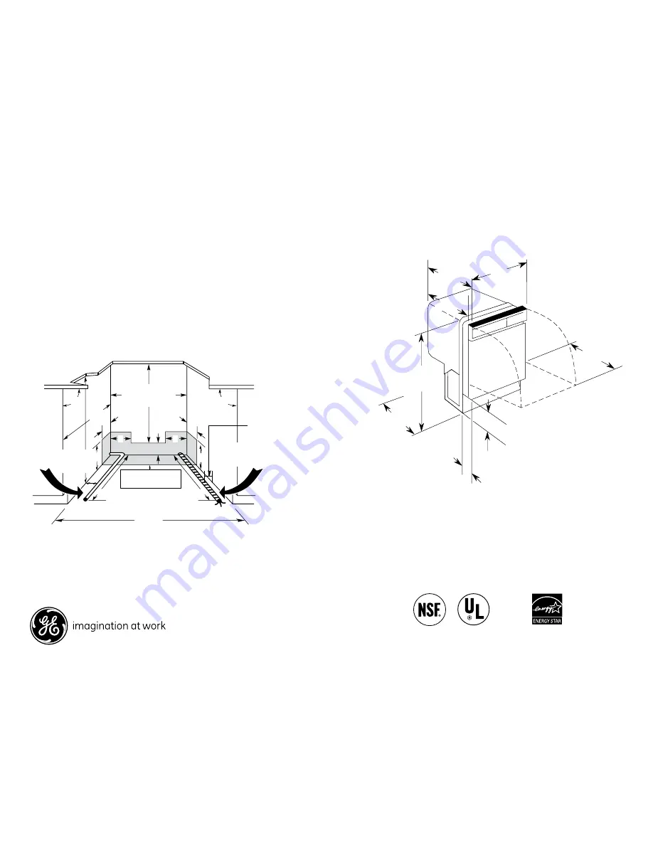 GE GLD6968RSS Dimensions And Installation Information Download Page 1