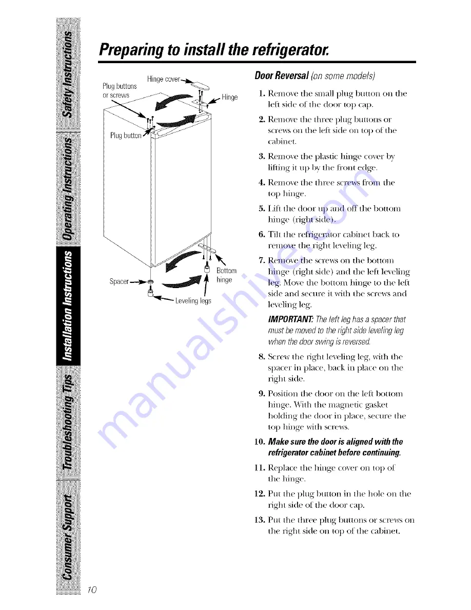 GE GMR04BANEBB Owner'S Manual & Installation Instructions Download Page 10