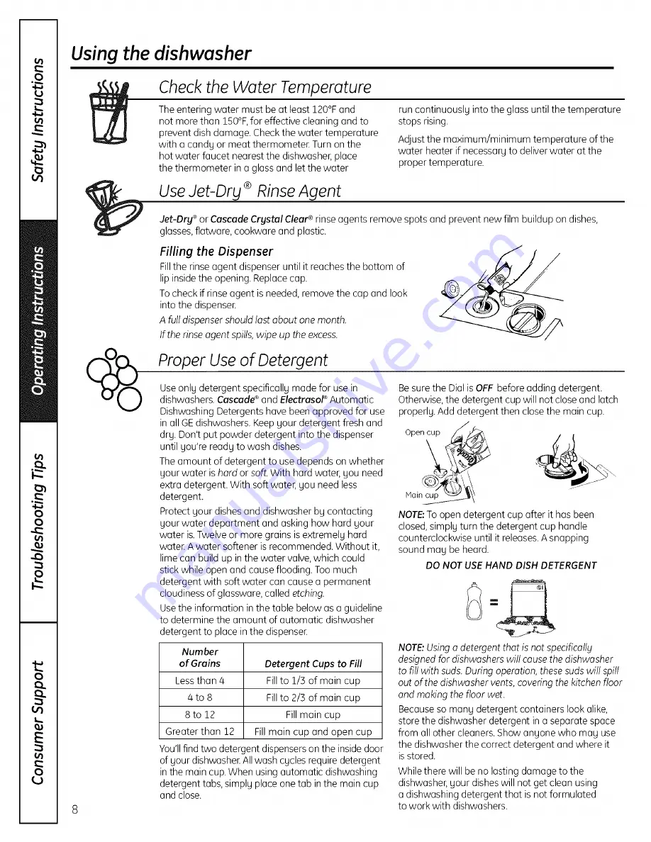 GE GSC3500NWW Owner'S Manual Download Page 8