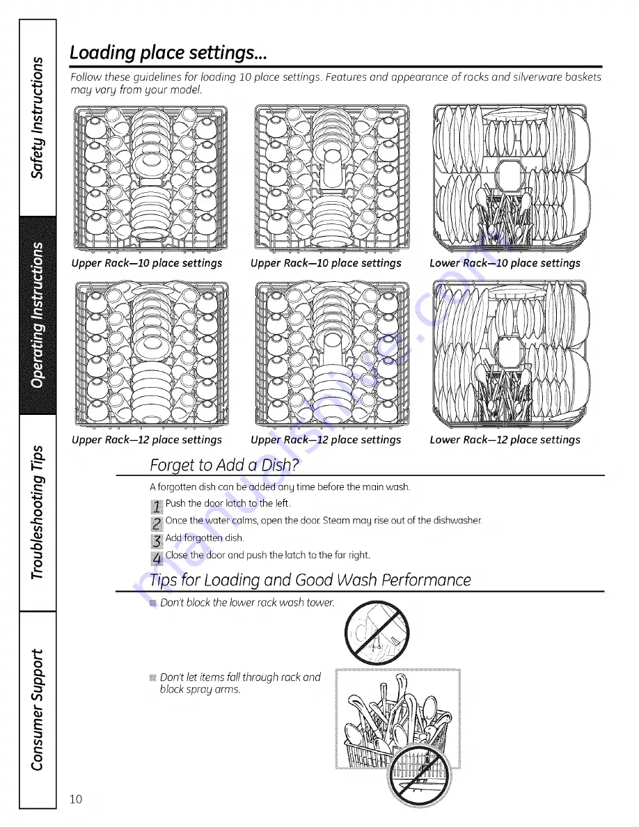 GE GSC3500NWW Owner'S Manual Download Page 10