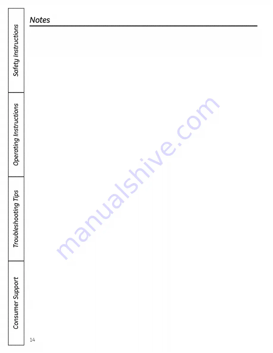 GE GSC3500NWW Owner'S Manual Download Page 14