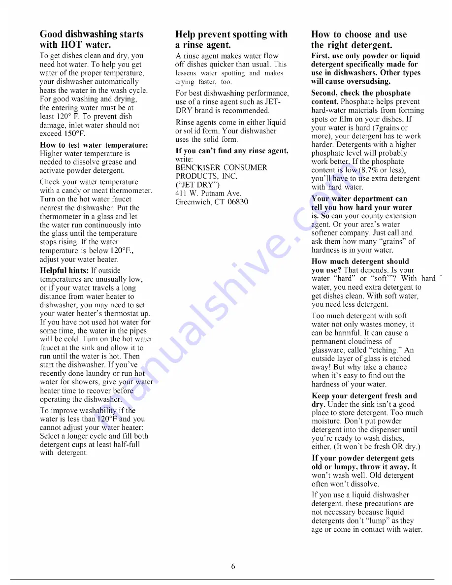 GE GSC470M-03 Use & Care Manual Download Page 6