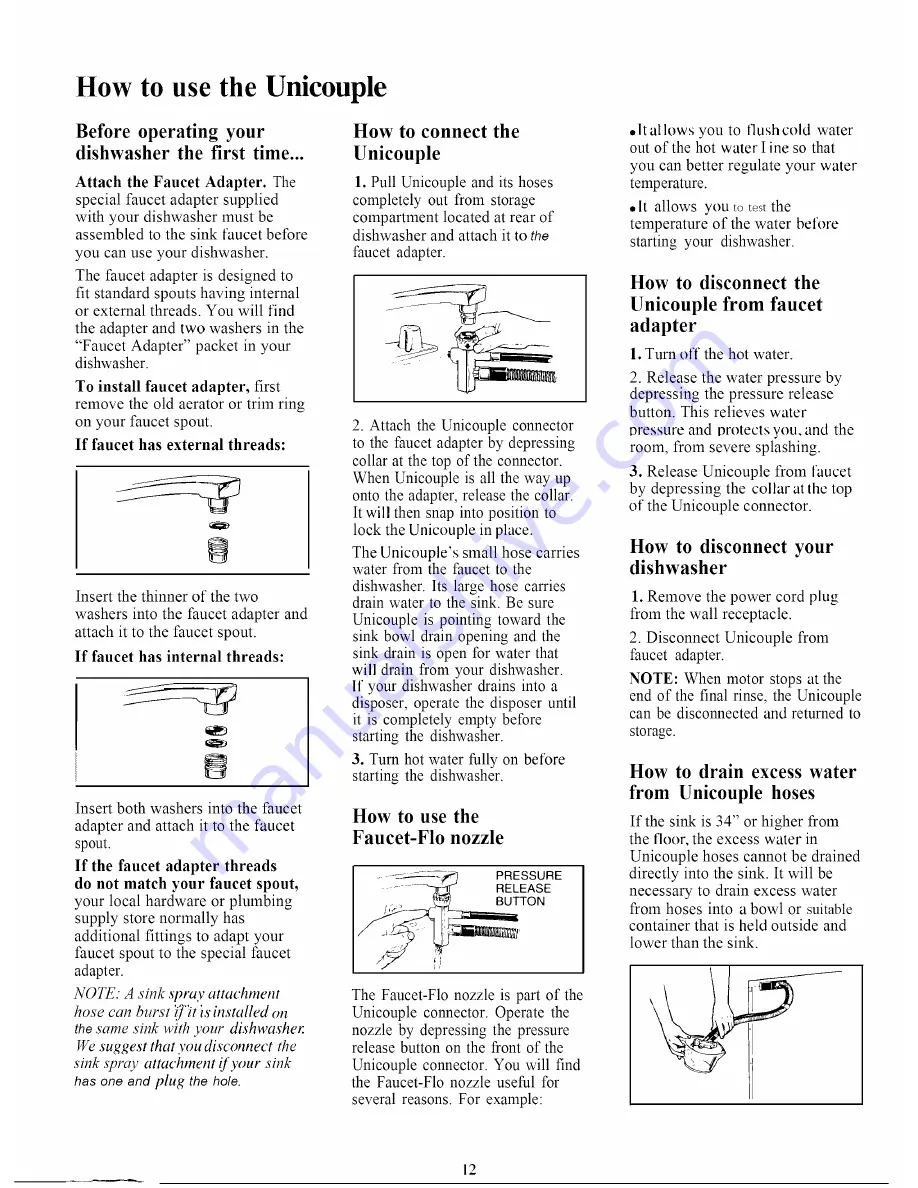 GE GSC470M-03 Use & Care Manual Download Page 12