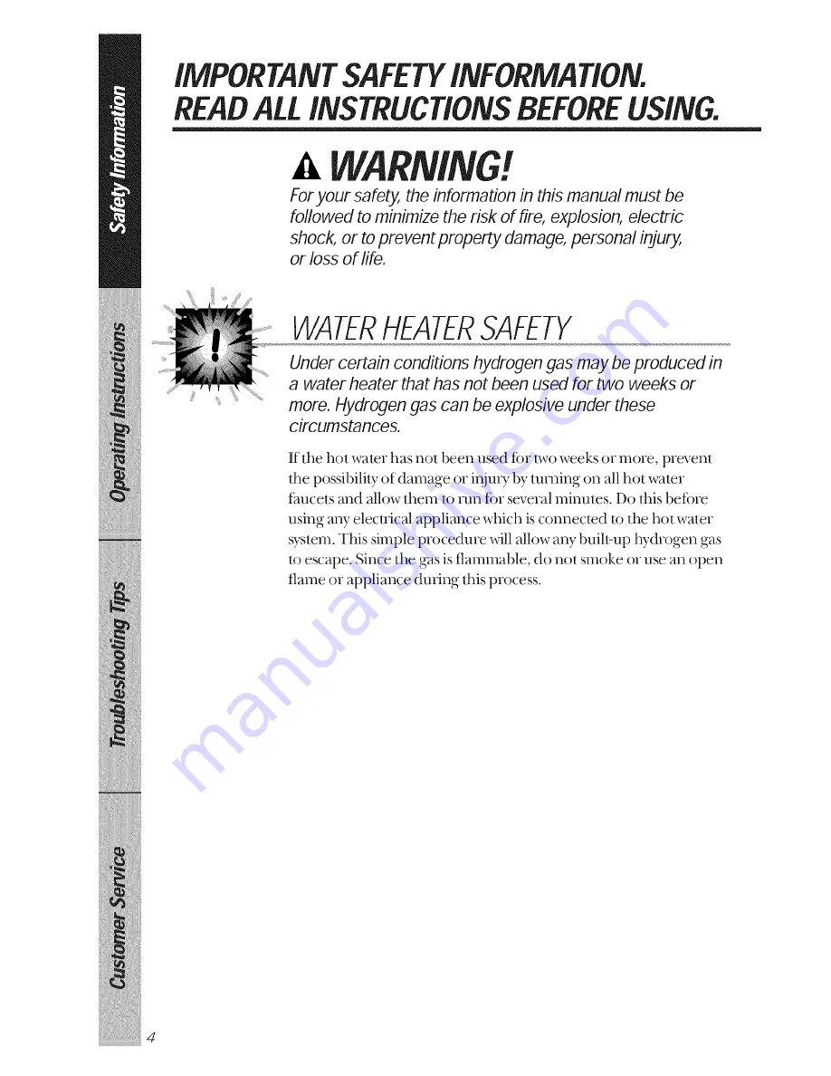 GE GSD1380 Owner'S Manual Download Page 4