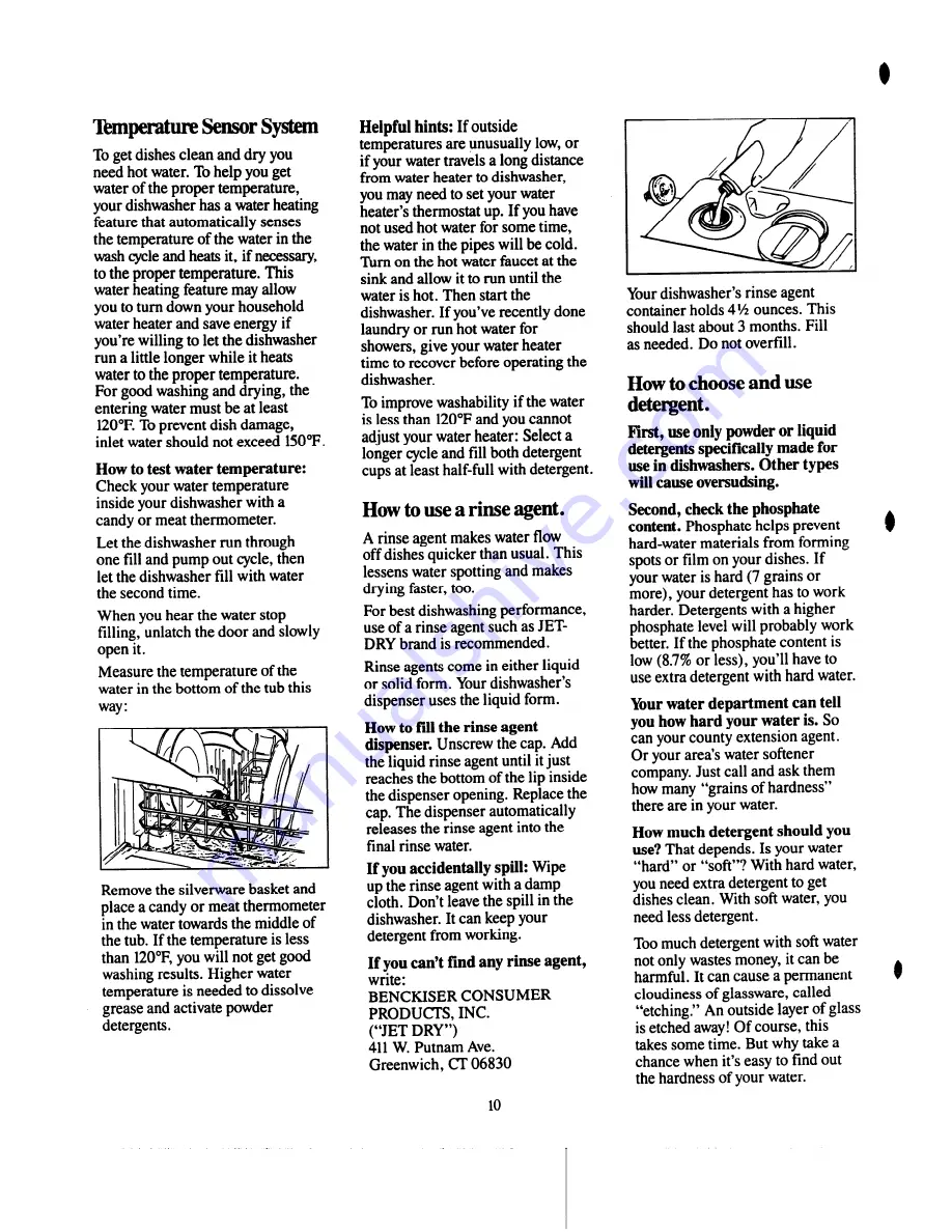 GE gsd2400 Use And Care Manual Download Page 10