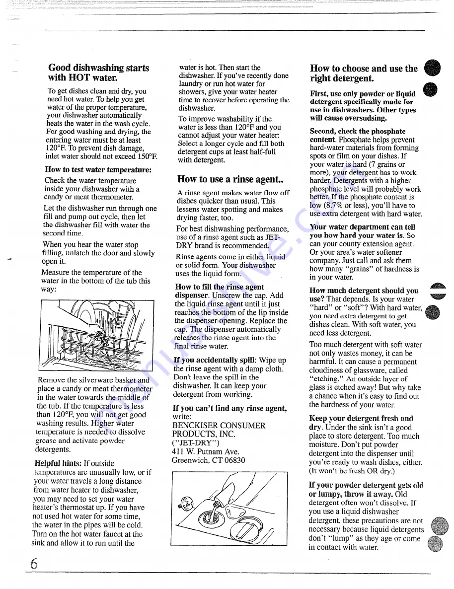 GE GSD580P Use & Care Manual Download Page 6